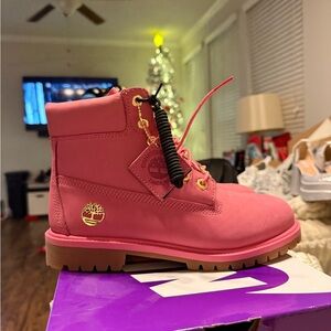 Timberland Pink Leather Boots